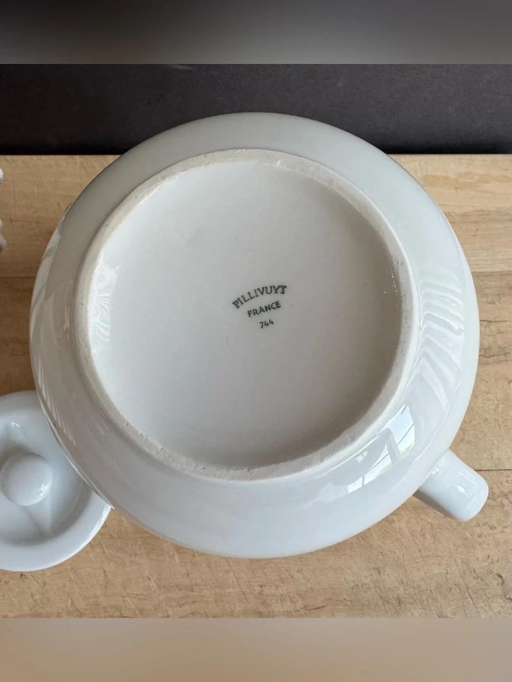 Vintage Pillivuyt French Porcelain 4-cup (1 qt) White Teapot